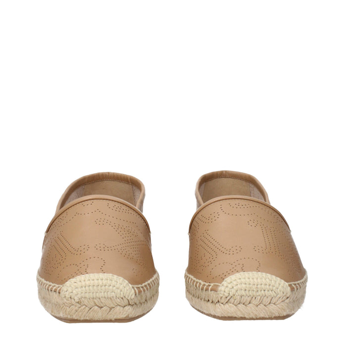 Brown Leather Espadrilles