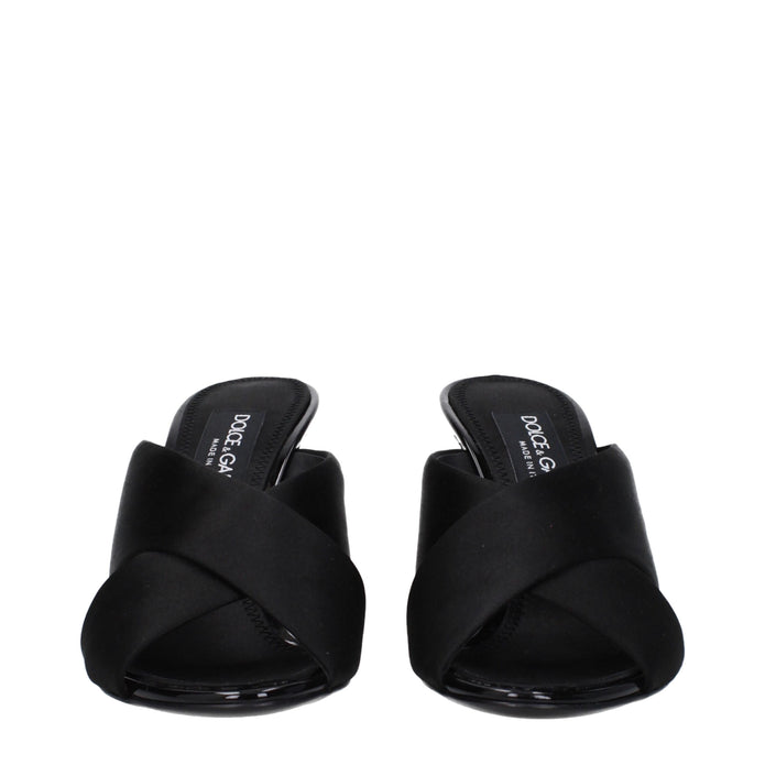 Black Satin Stiletto Heel Sandals