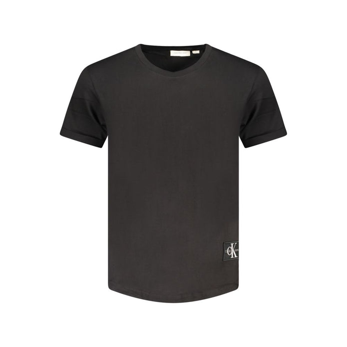 Black Cotton Men T-Shirt