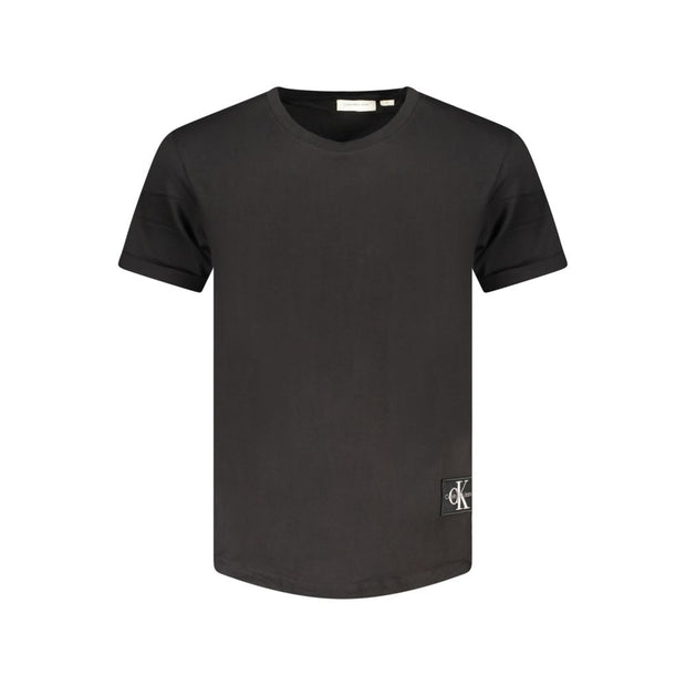 Black Cotton Men T-Shirt
