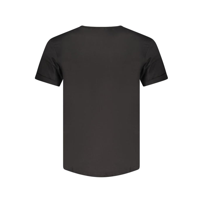 Black Cotton Men T-Shirt