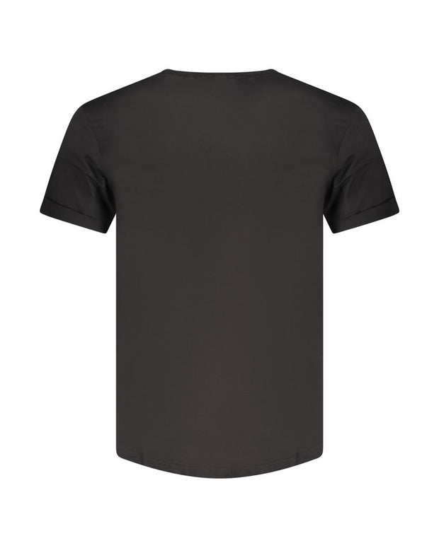 Black Cotton Men T-Shirt