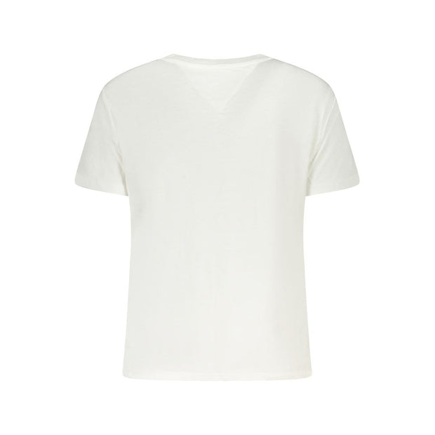 White Cotton Women T-Shirt