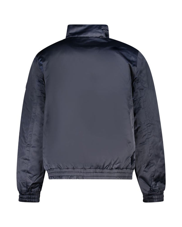 Blue Polyester Men Jacket