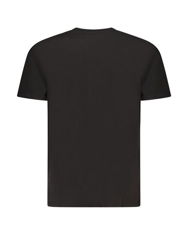 Black Cotton Men T-Shirt