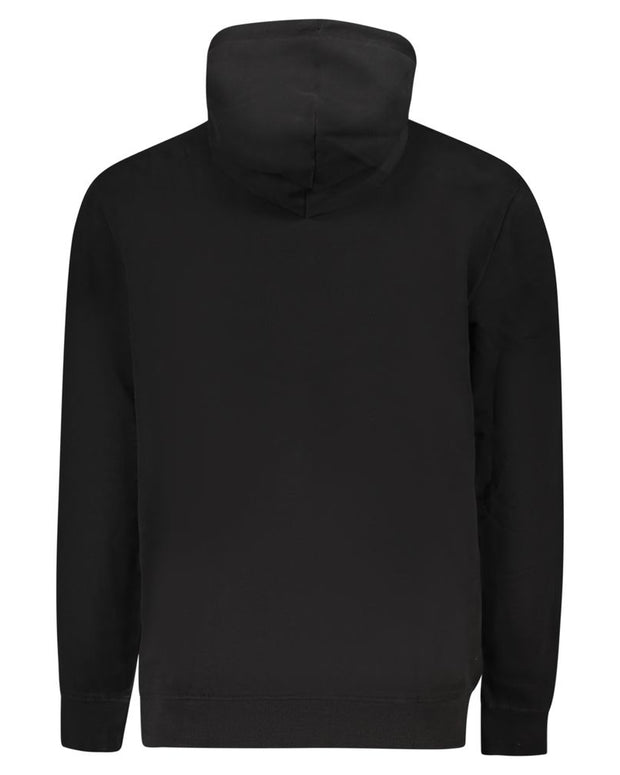 Black Cotton Men Sweater