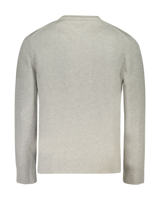 Gray Cotton Men Sweater
