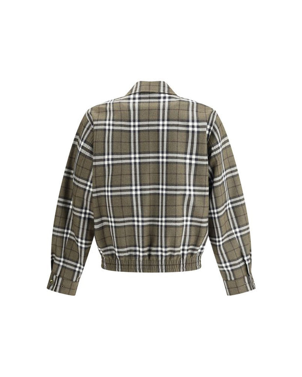 Check pattern wool Harrington Jacket