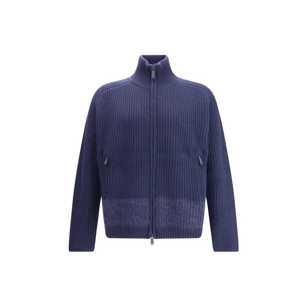 Blue Wool Cardigan