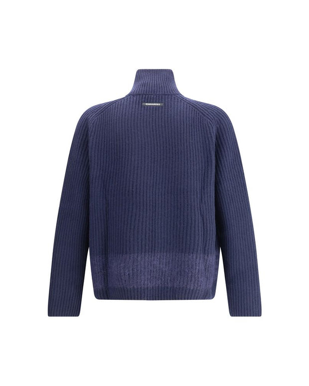 Blue Wool Cardigan