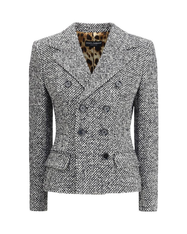 Gray Fleece Wool Blazer
