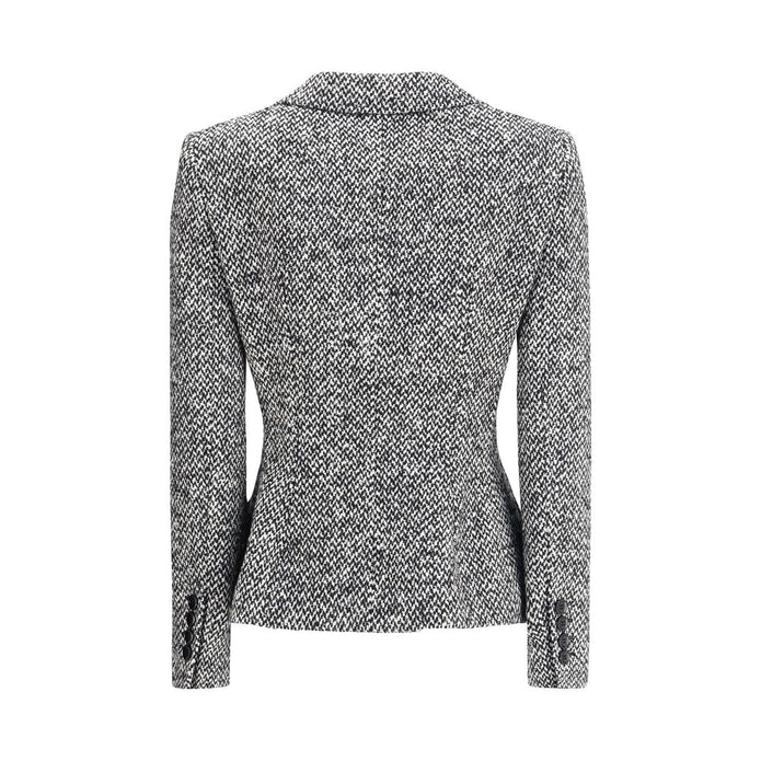 Gray Fleece Wool Blazer