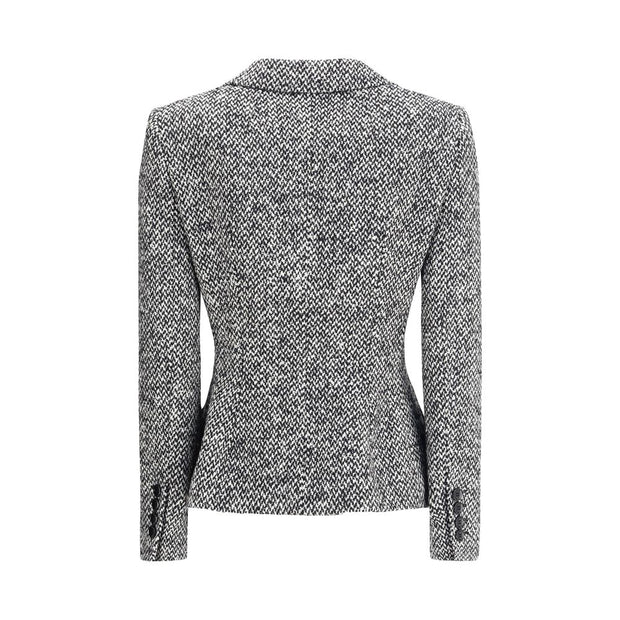Gray Fleece Wool Blazer