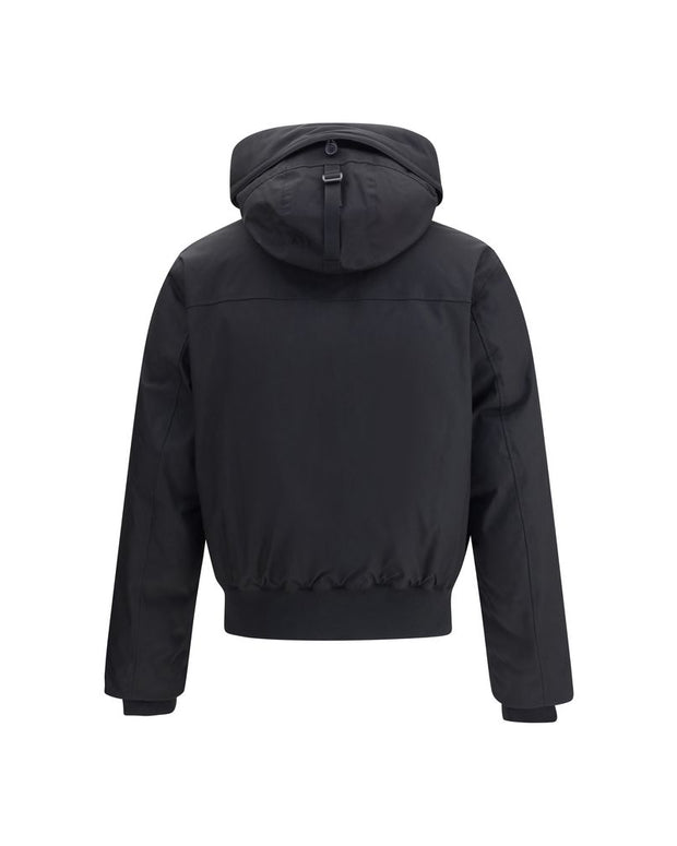 Black Polyester Bomber