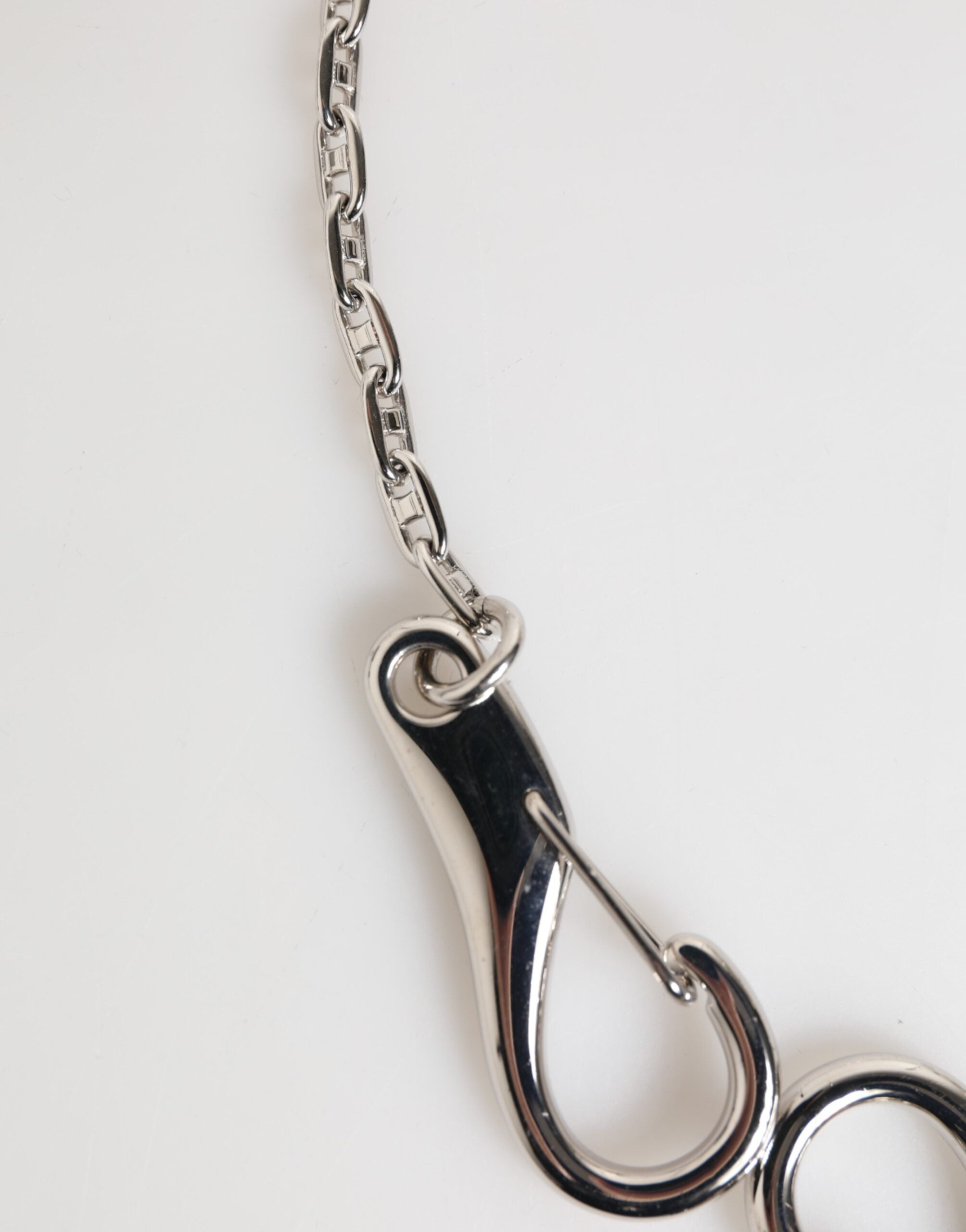 Silver DG Logo Key Holder Keychain Bag Charm Keyring