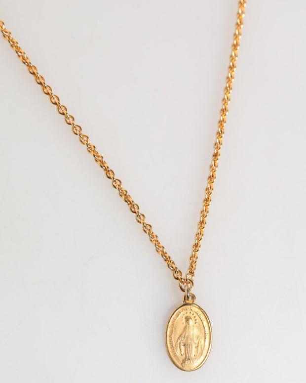 Gold Medallion Metal Chain Charm Men Pendant Necklace
