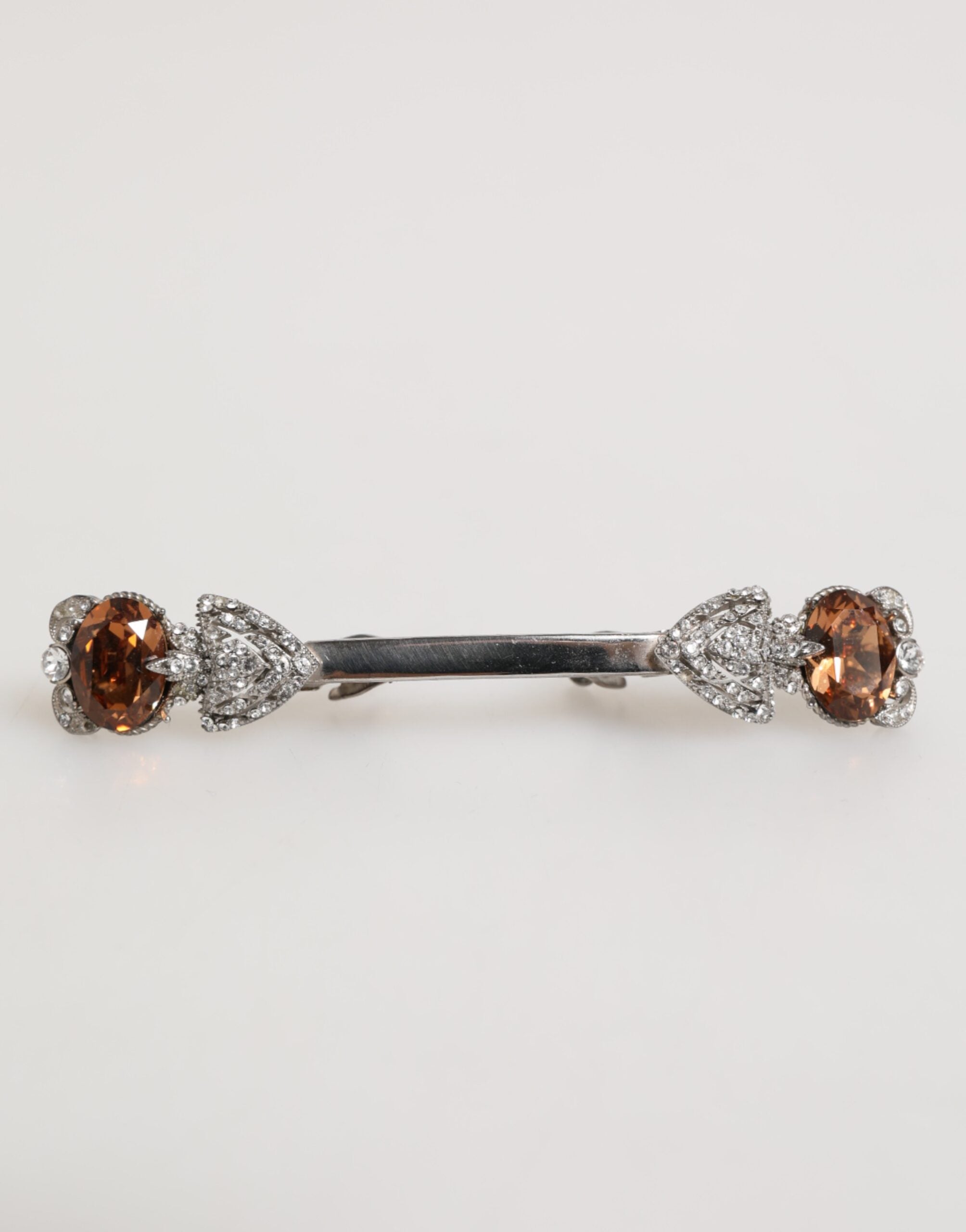 Lapel Pin 925 Sterling Silver Crystals Accessory Brooch