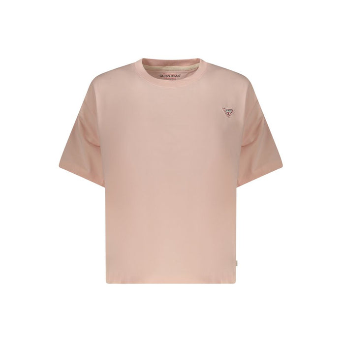 Pink Cotton Women T-Shirt
