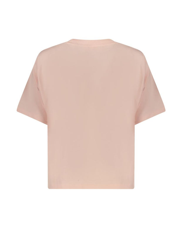 Pink Cotton Women T-Shirt