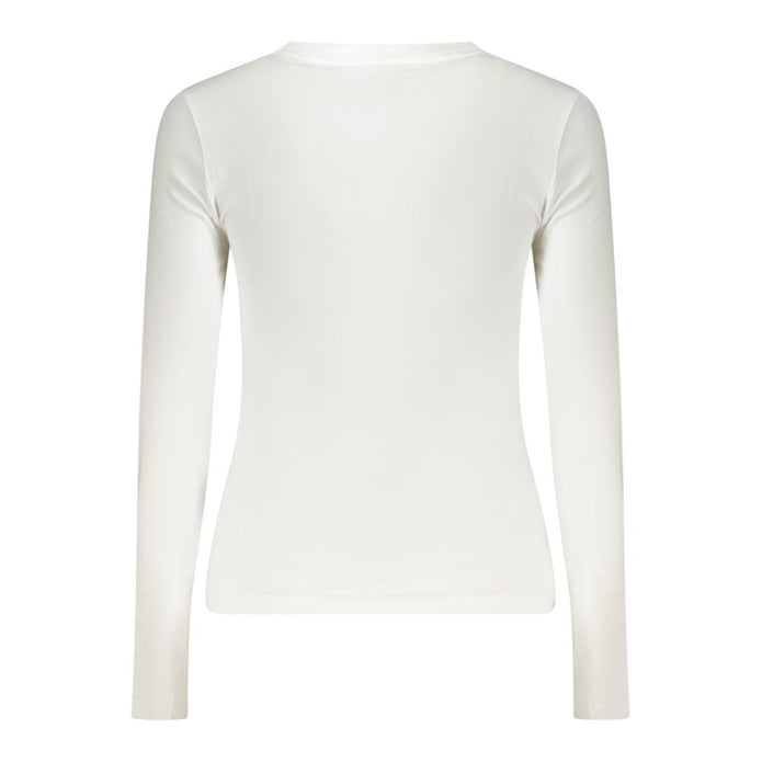 White Cotton Women T-Shirt