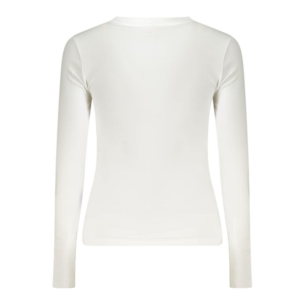 White Cotton Women T-Shirt