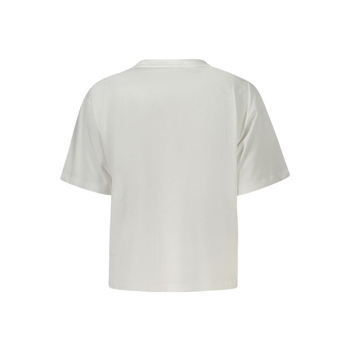 White Cotton Women T-Shirt