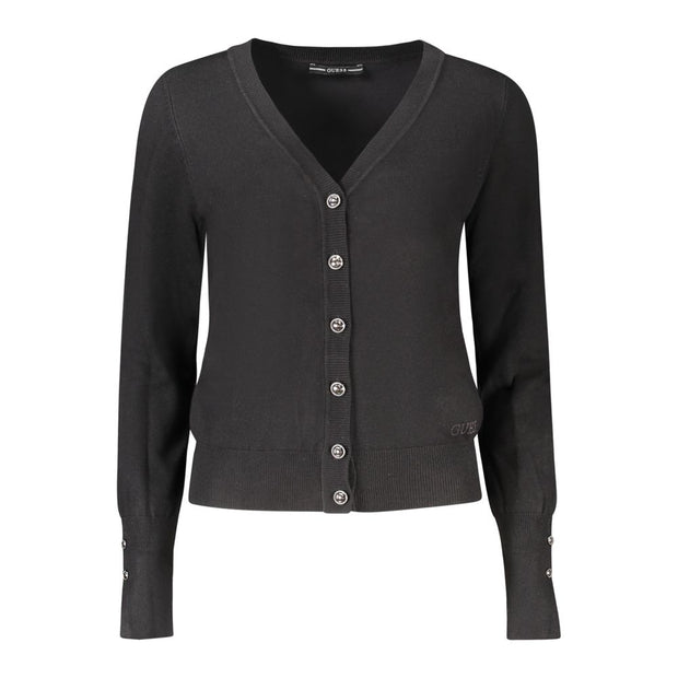 Black Viscose Women Cardigan