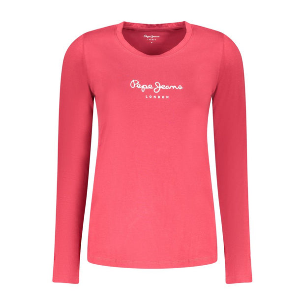 Red Cotton Women T-Shirt
