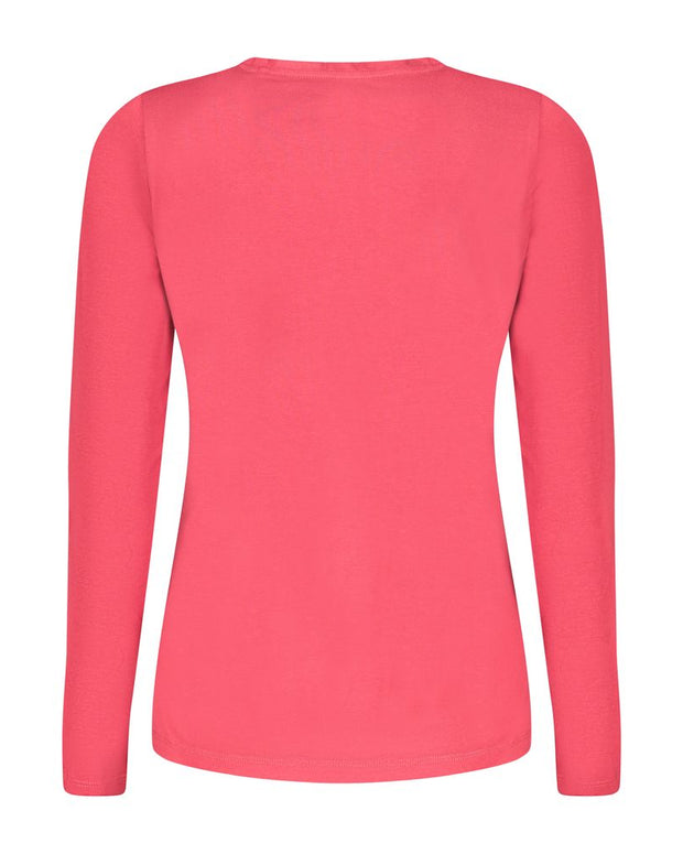 Red Cotton Women T-Shirt