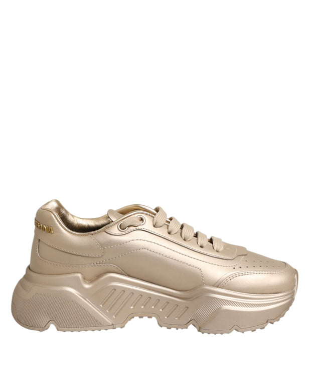 Gold Leather Daymaster Women Sneaker Shoes
