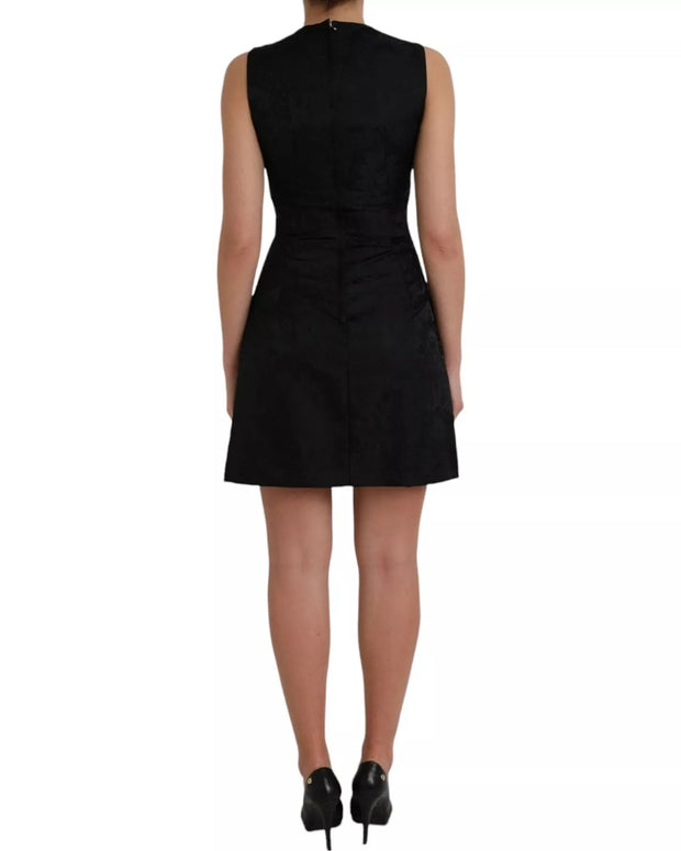 Black Sleeveless Bodycon A-line Mini Dress