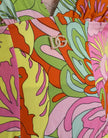 Multicolor Floral Silk Flared Mini Dress
