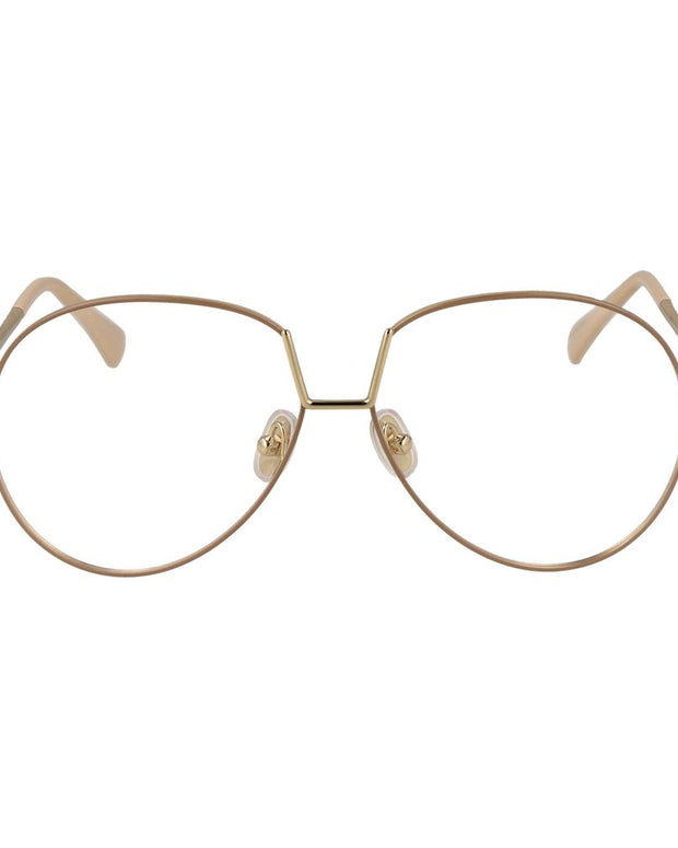 Beige Metal Glasses (Frames)
