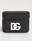 Black White Rubber Embossed Logo Accessory Airpods Case