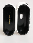 White Black Rubber Logo Embossed Accessory Airpods Case