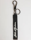 Black White Polyester DG Logo Silver Men Keychain Keyring