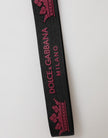 Black Burgundy Nylon DG Logo Crown Holder Keychain Keyring