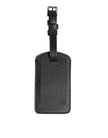 Black Textured Leather DG Logo Travel Luggage Tag Keyring