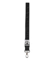 Black Polyester Stretch Rubberised DG Logo Men Keychain