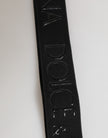 Black Polyester Stretch Rubberised DG Logo Men Keychain