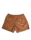 Brown Cotton Boxer Waistband Short Swimwear