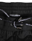 Black Nylon KING Sideband Men Boxer Shorts Swimwear