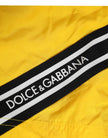 Yellow Drawstring Beachwear Men Shorts Swimwear