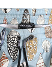 Blue Seashell Print Nylon Men Shorts Swimwear