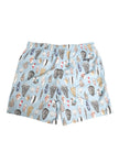 Blue Seashell Print Nylon Men Shorts Swimwear