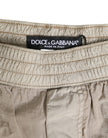 Beige Nylon Beachwear Men Boxer Short Swimwear
