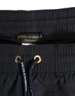 Black Nylon Side Logo Tape Shorts Swimwear