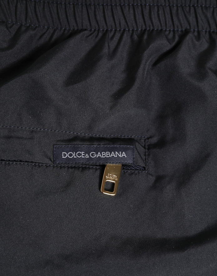 Black Nylon Side Logo Tape Shorts Swimwear