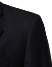 Dark Blue Wool Men Jacket Coat Blazer Suit