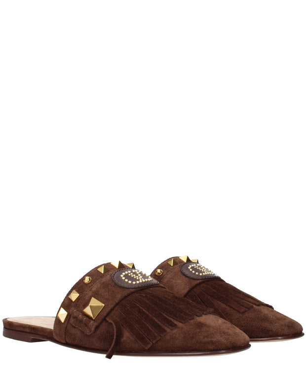 Brown Leather Slippers